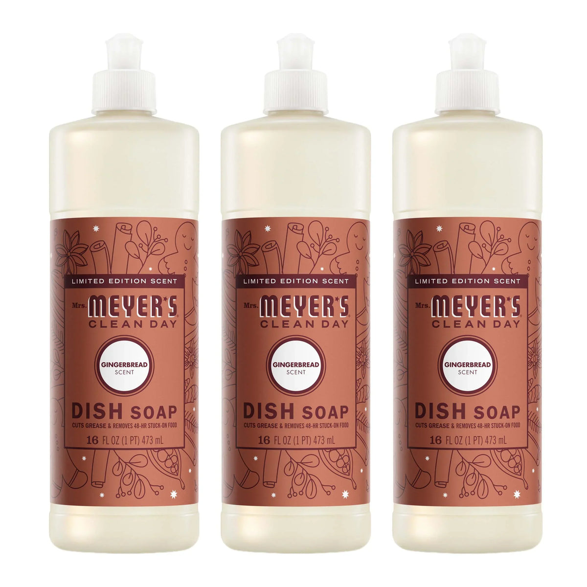 Gingerbread Dish Soap 3-count Bundle
